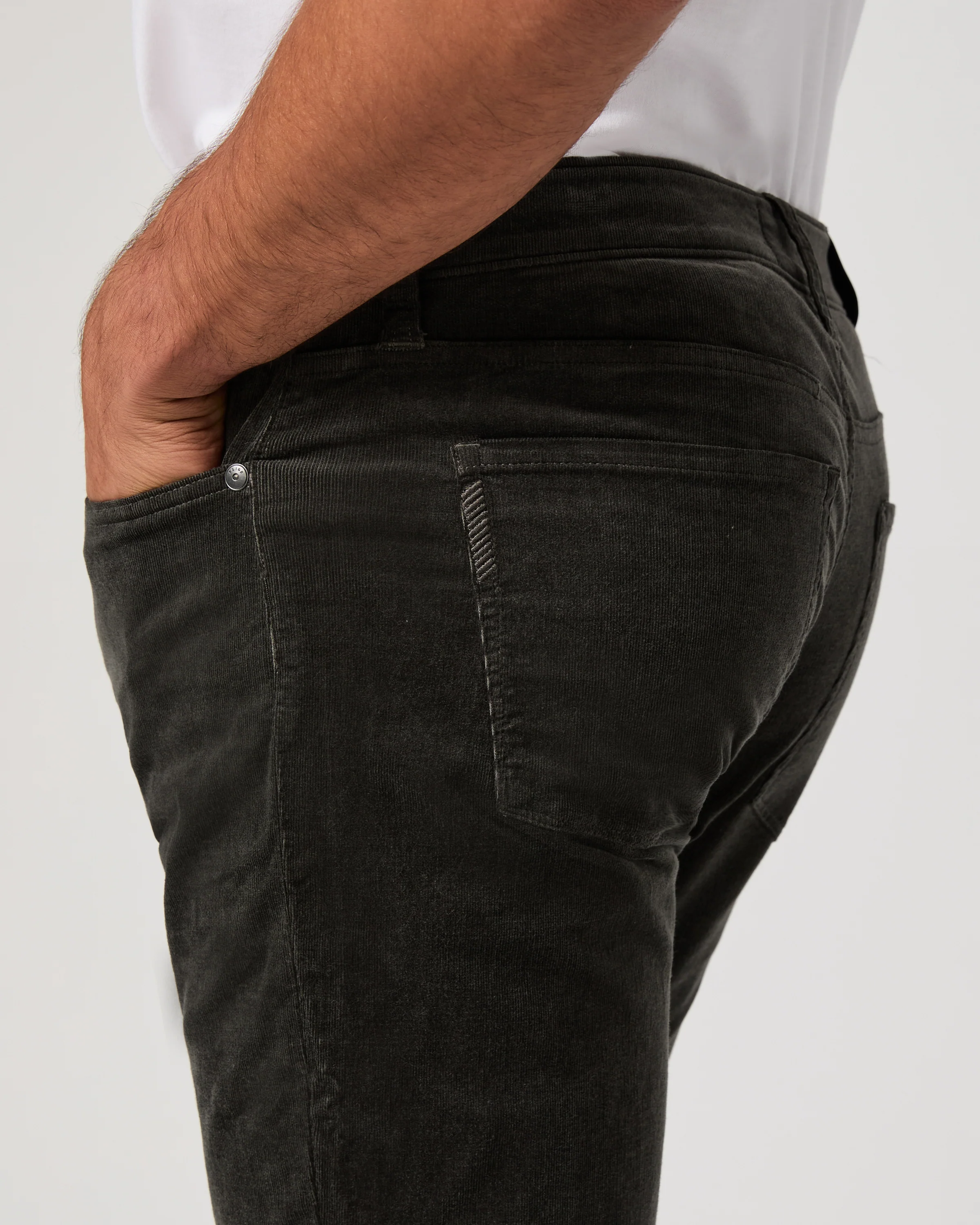 Federal 34 Inch Slim Straight Pant - Dark Iron Corduroy - Image 5