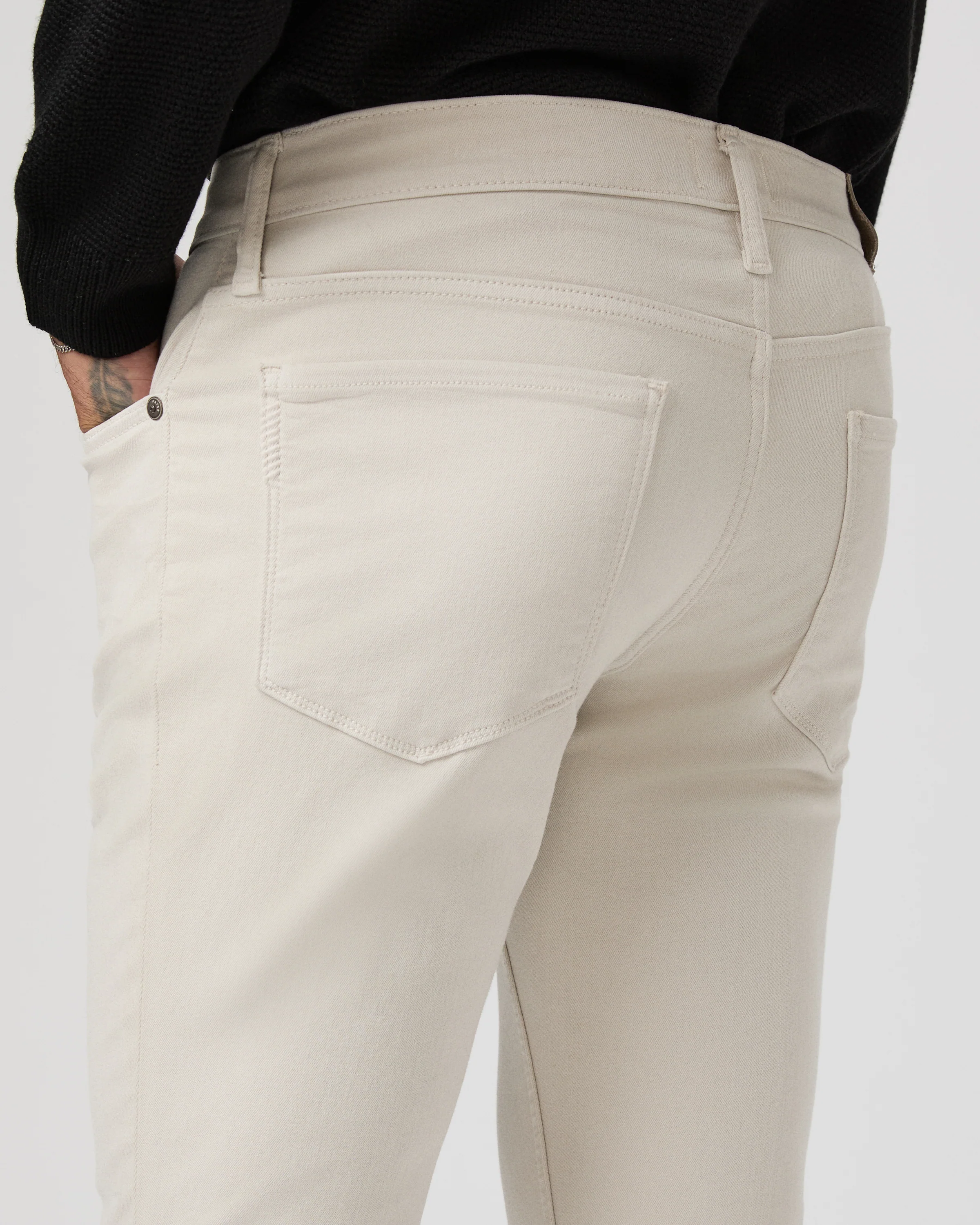 Transcend Federal 34 Inch Slim Straight Jean - Pale Silver - Image 5