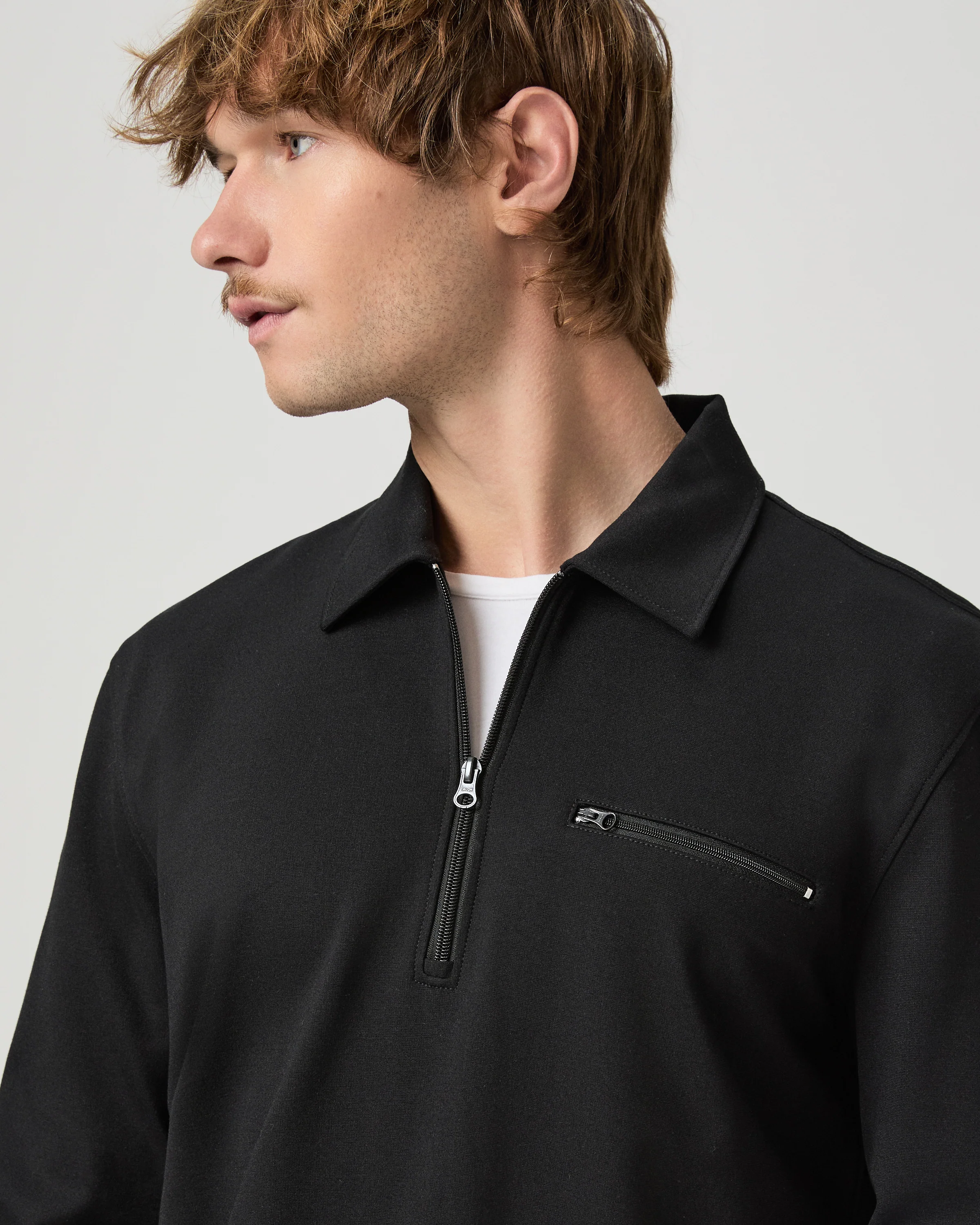 Grapello Quarter Zip Pullover - Black - Image 5