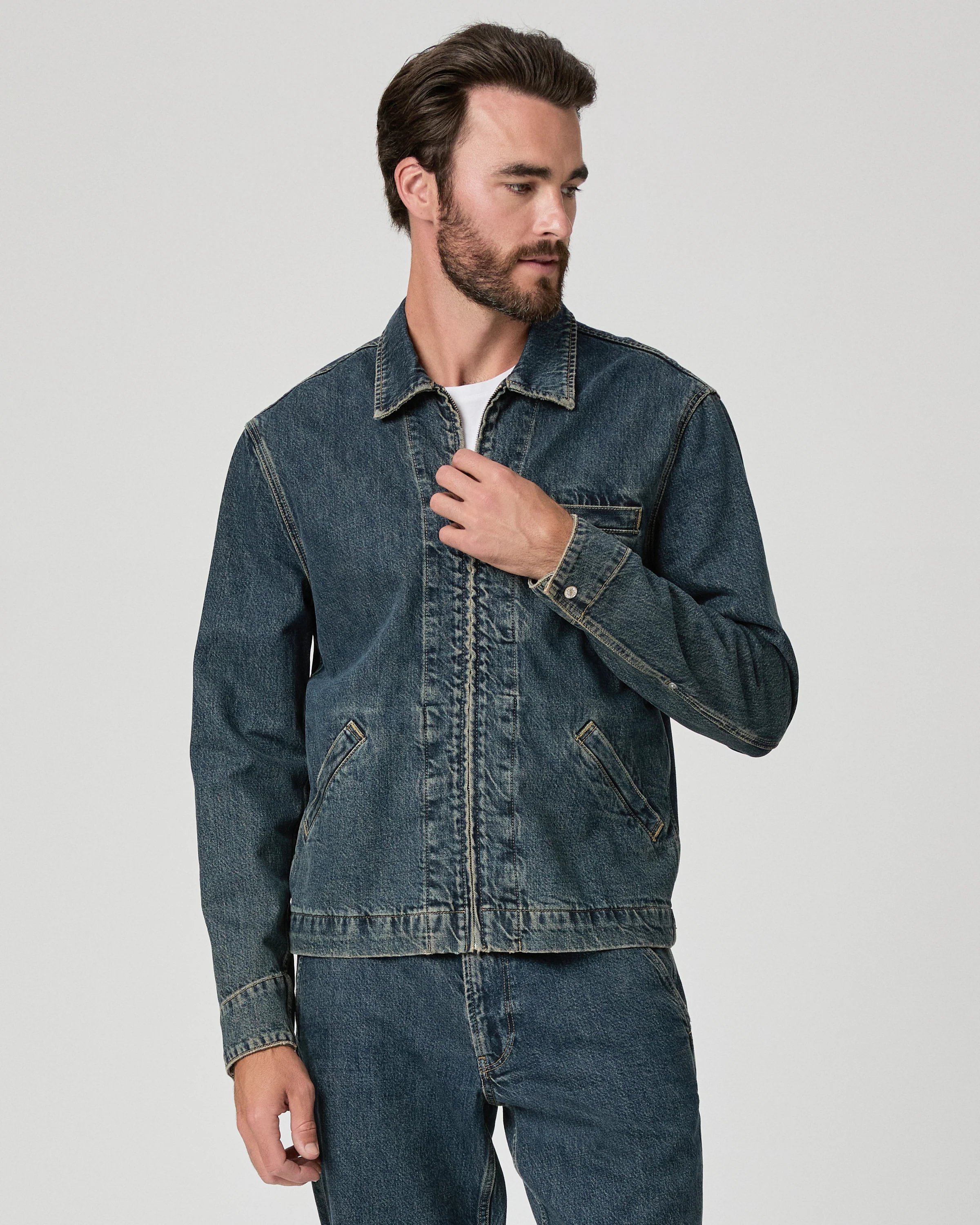 Mauricio Denim Zip Up Jacket - Abaron - Image 3