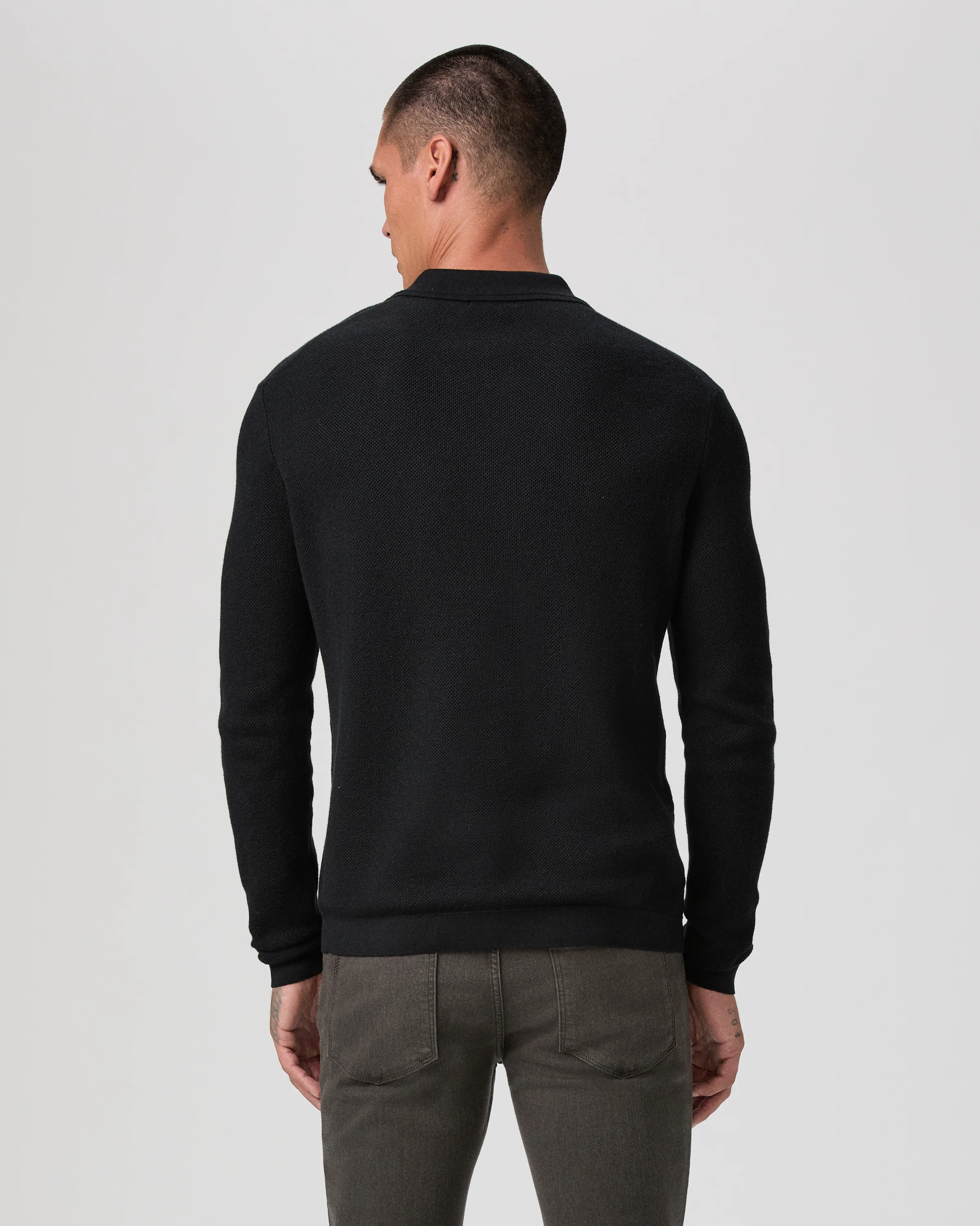 Selwyn Sweater Polo - Black - Image 4