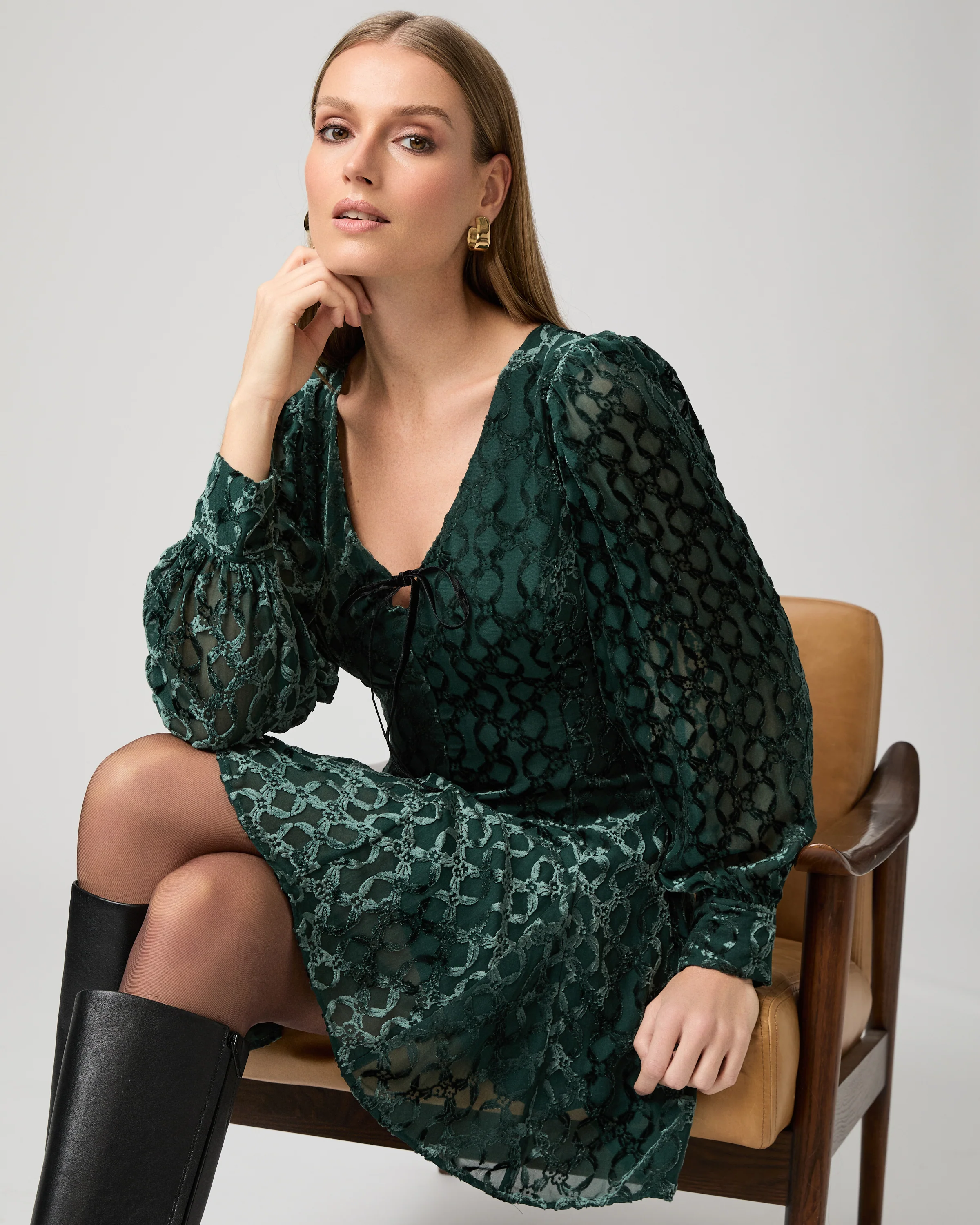 Ambrose Dress - Deep Emerald - Image 5