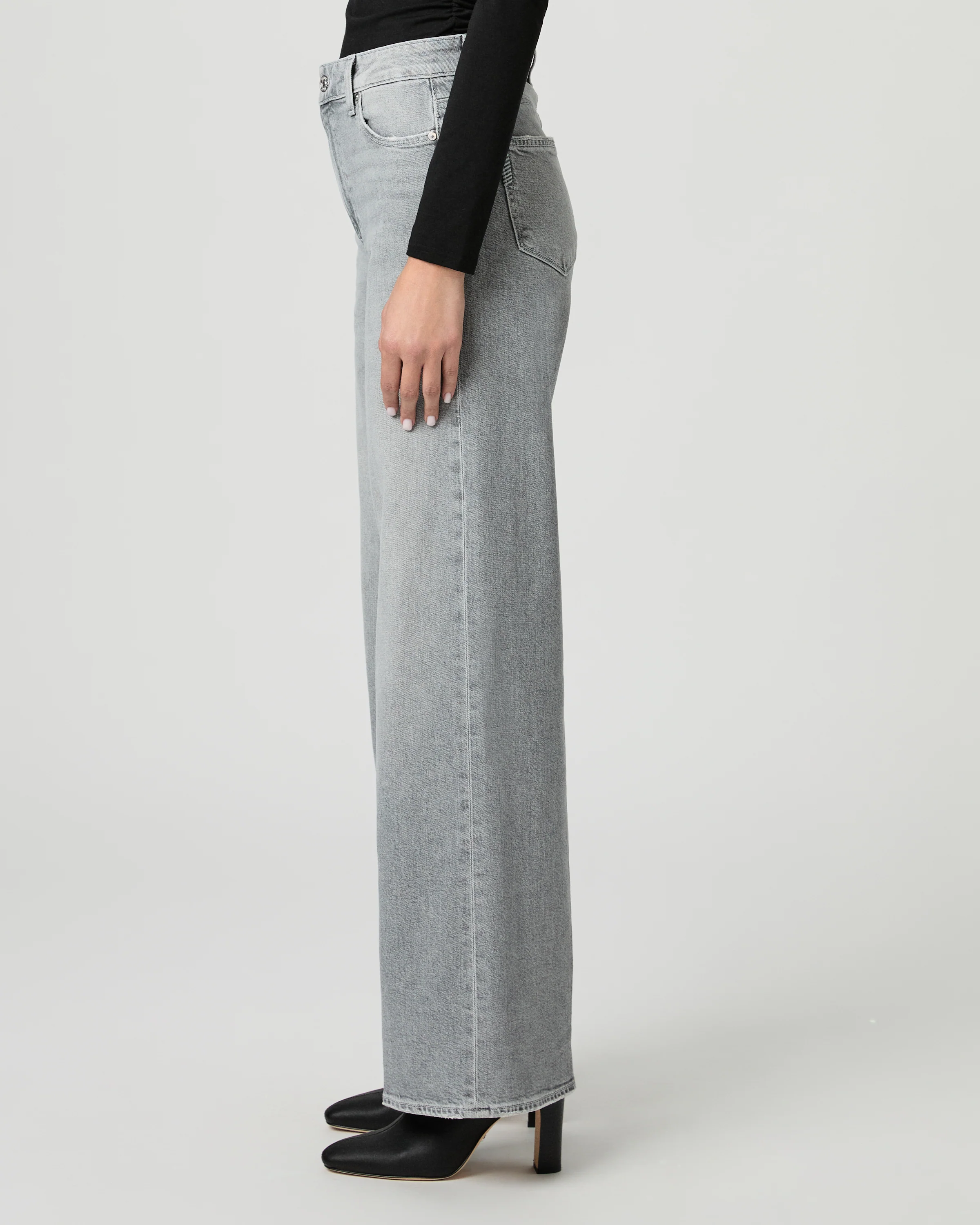 Anessa 31 Inch Wide Leg Jean - Smokescreen Grey - Image 3