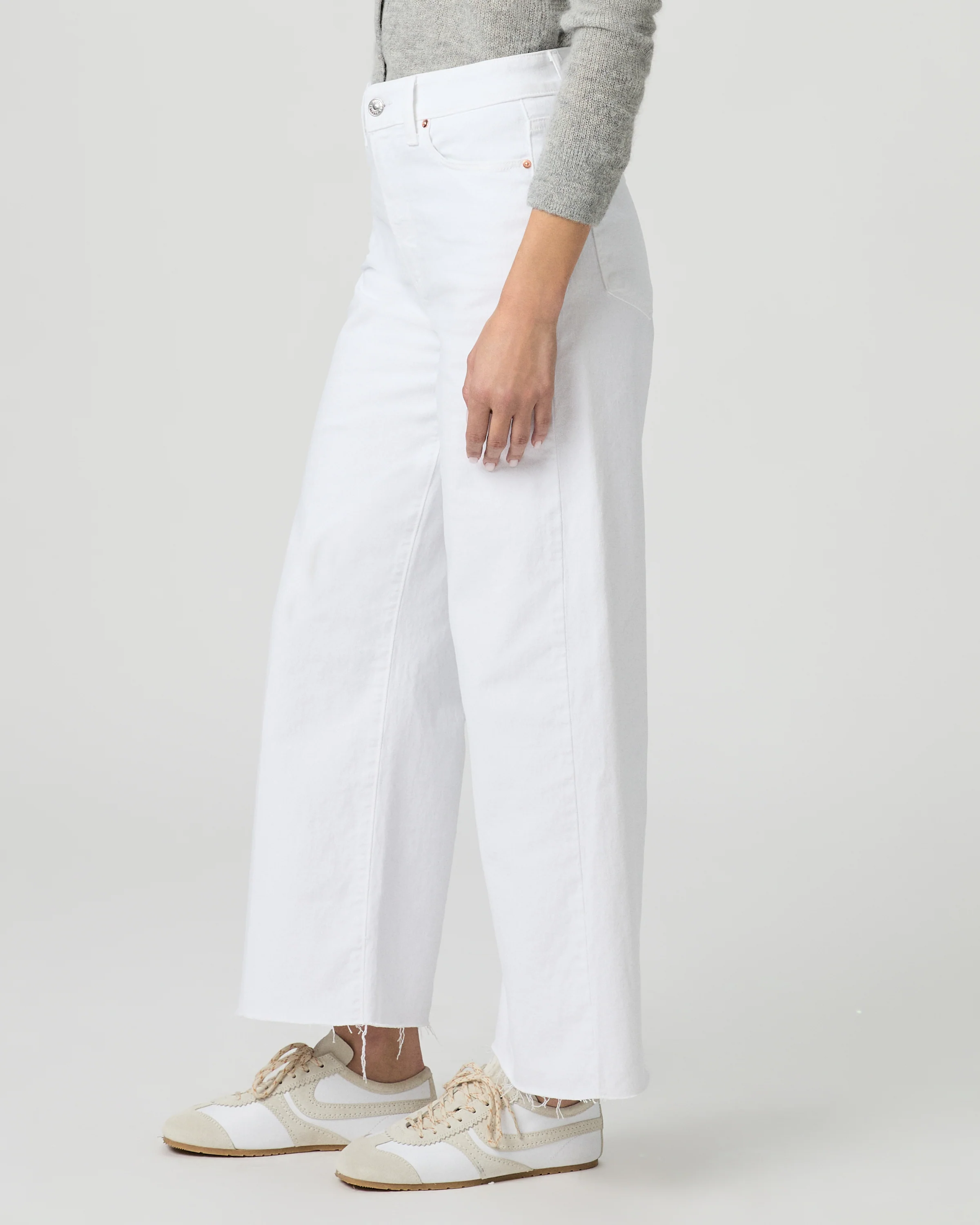 Anessa Wide Leg Jean - Crisp White - Image 3