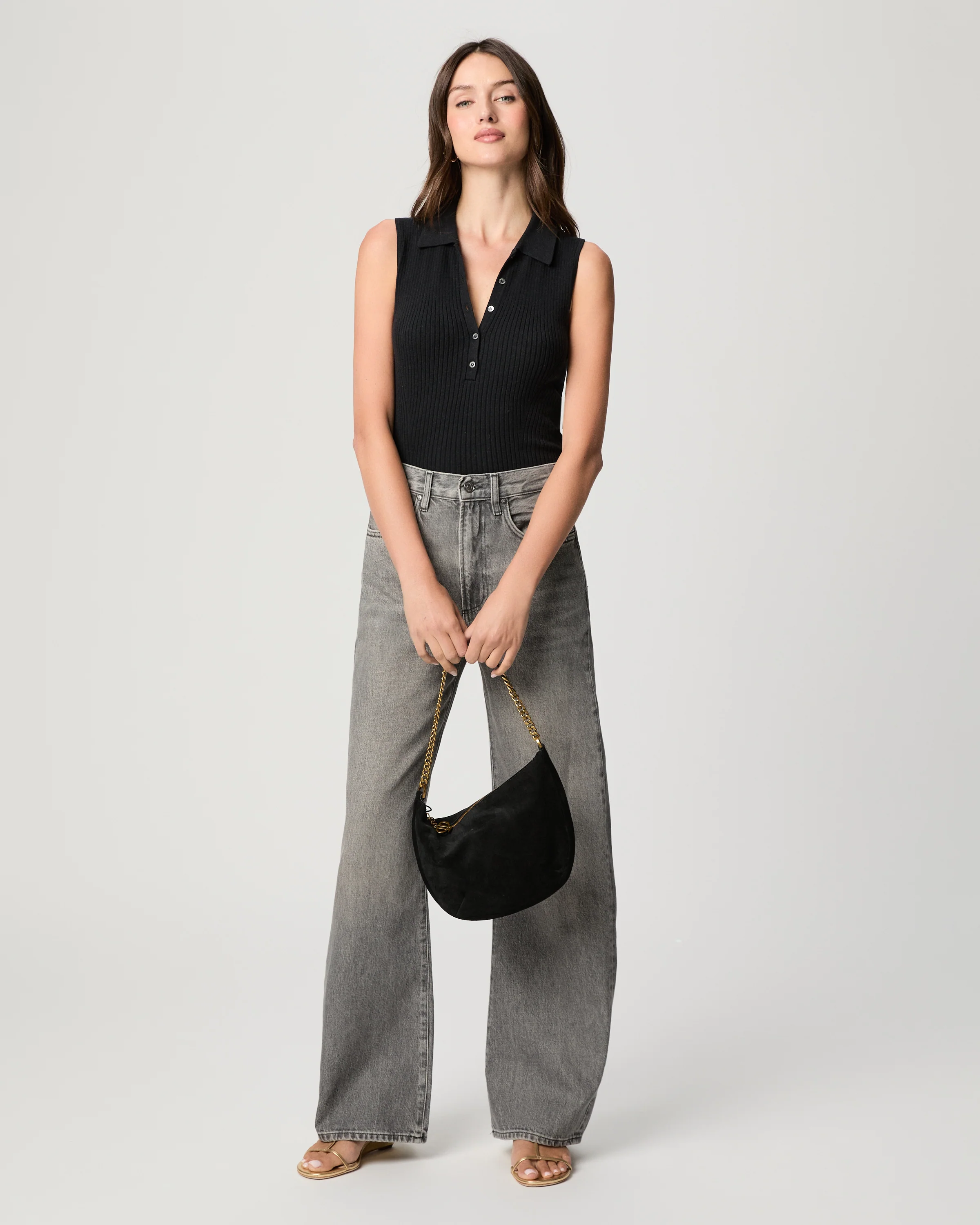 Arellia 32 Inch Barrel Leg Jean - Fairfax Grey - Image 6
