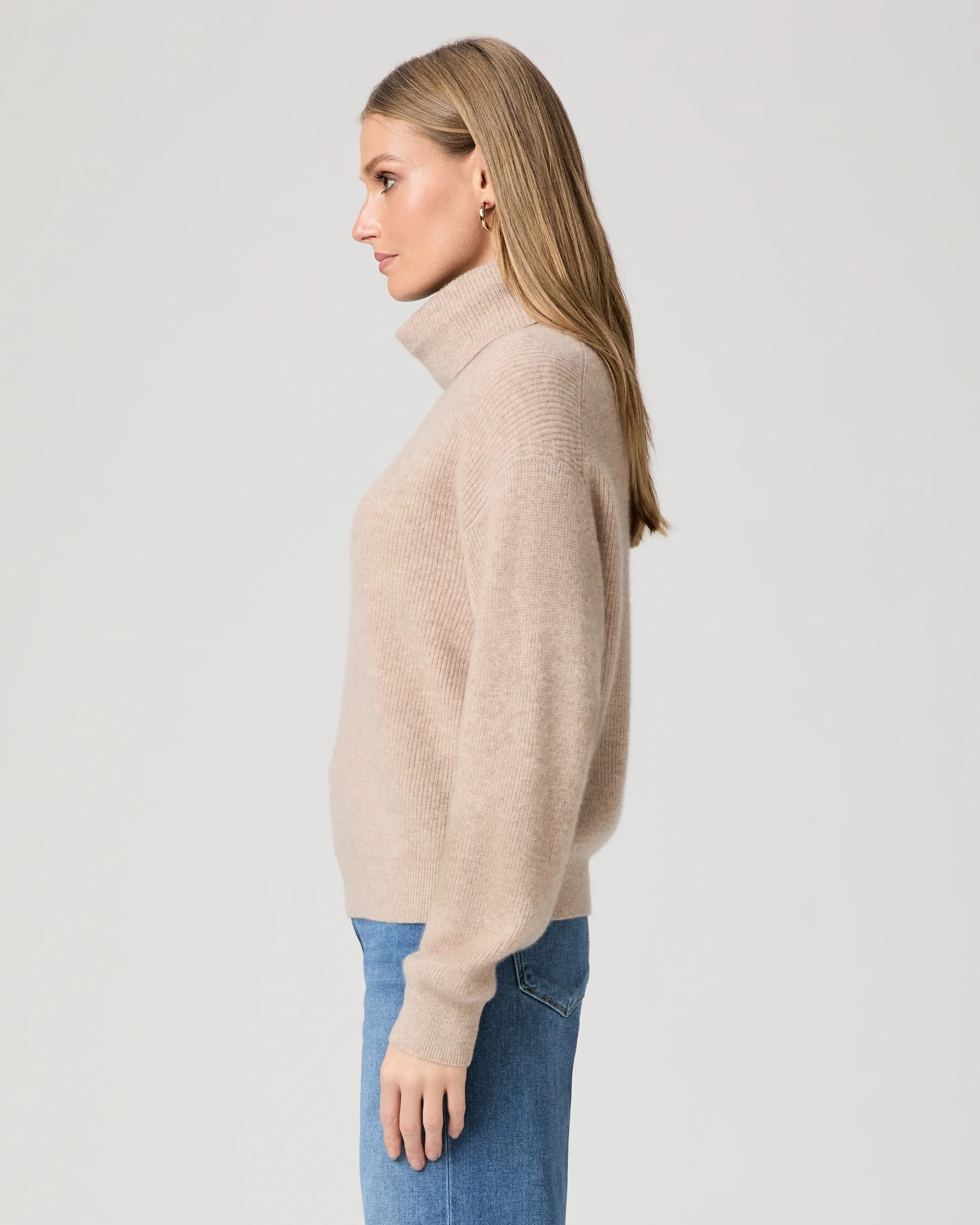 Aria Sweater - Light Beige Heather Cashmere - Image 3