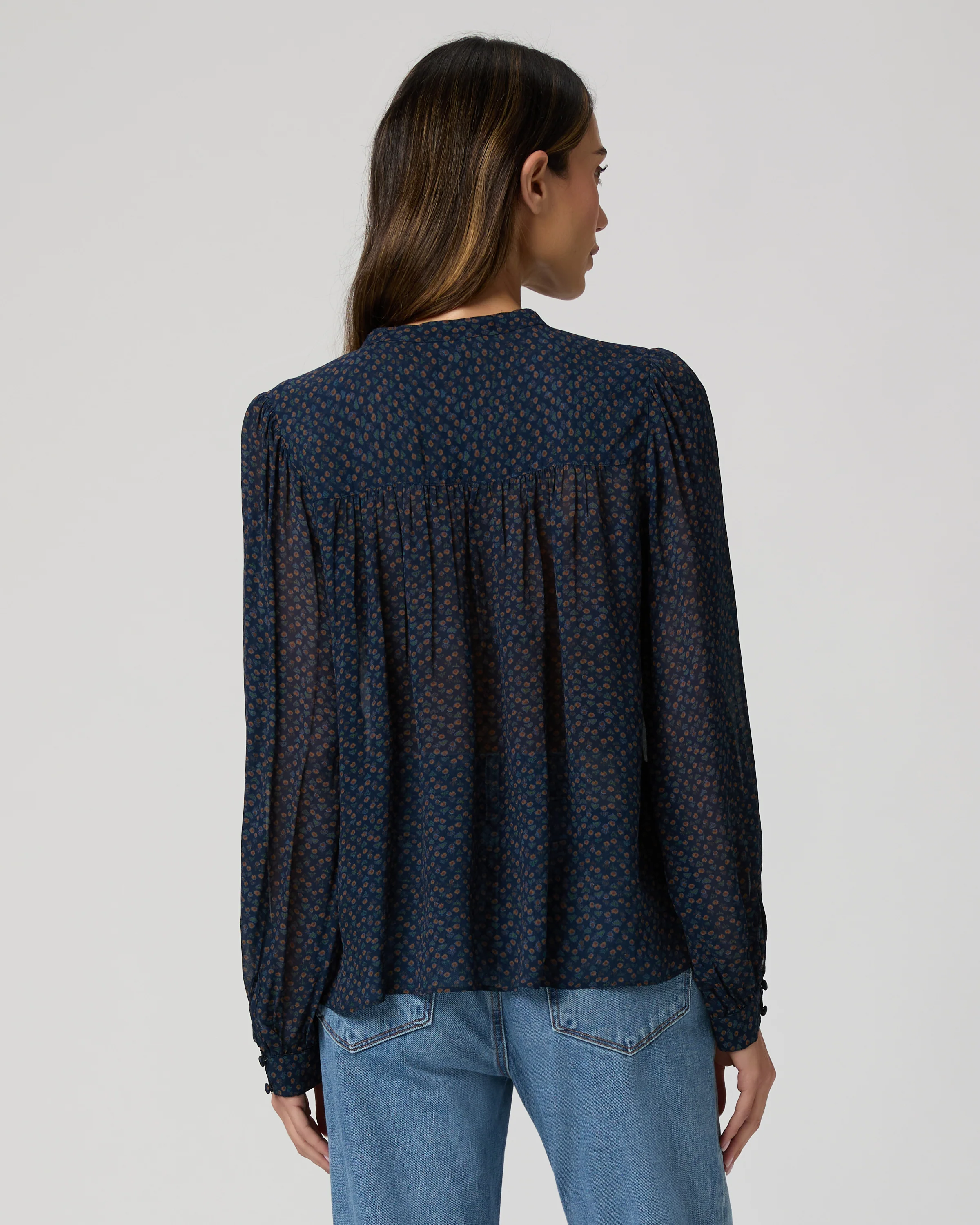 Bibiana Blouse - Navy Multi - Image 4