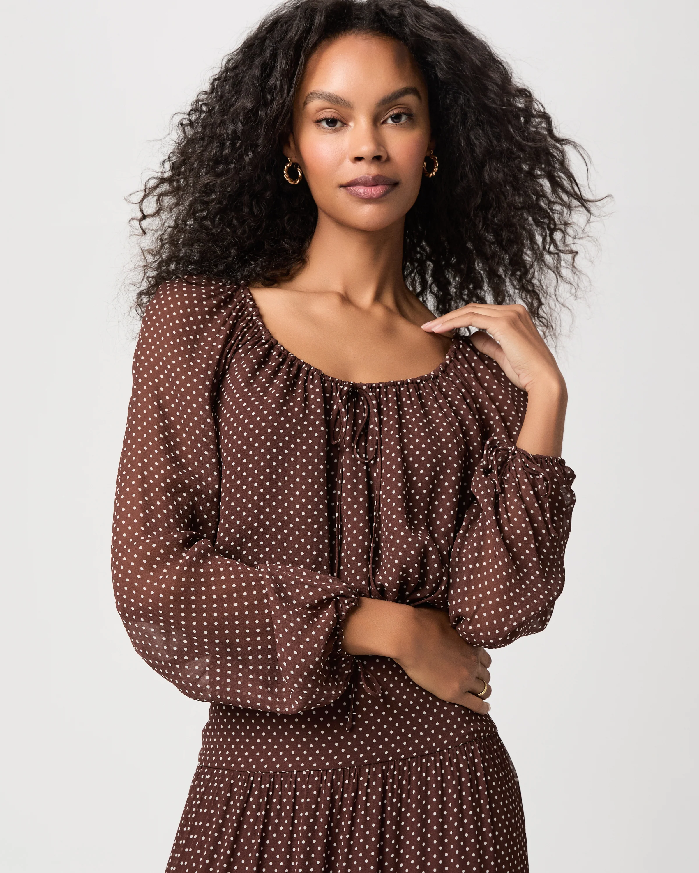 Capricorn Blouse - Mahogany/Ecru - Image 5