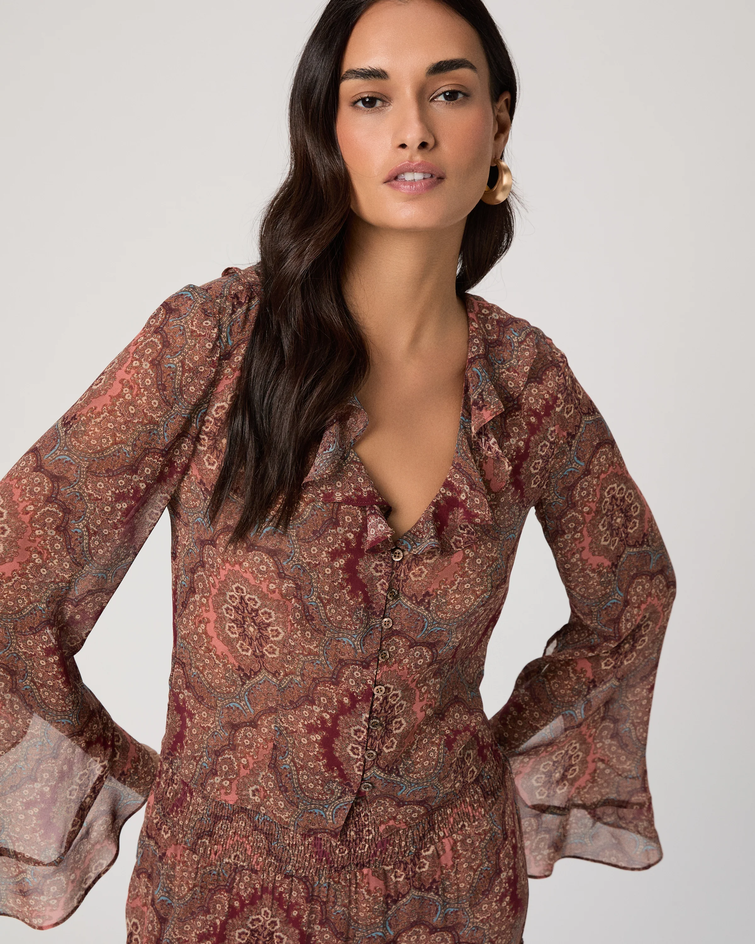 Eve Blouse - Sunset Multi Silk - Image 5