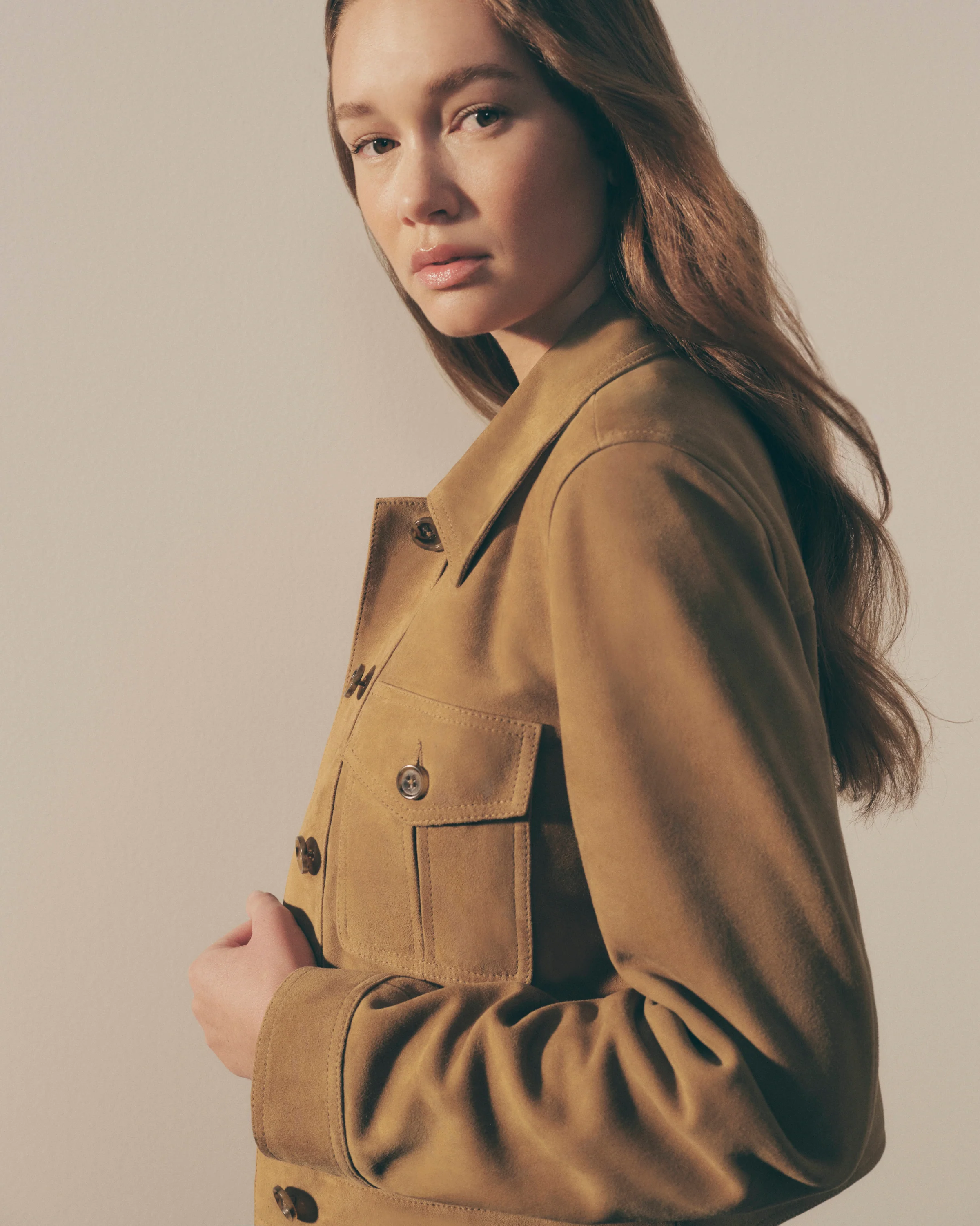 Feyd Jacket - Cashew Suede - Image 6