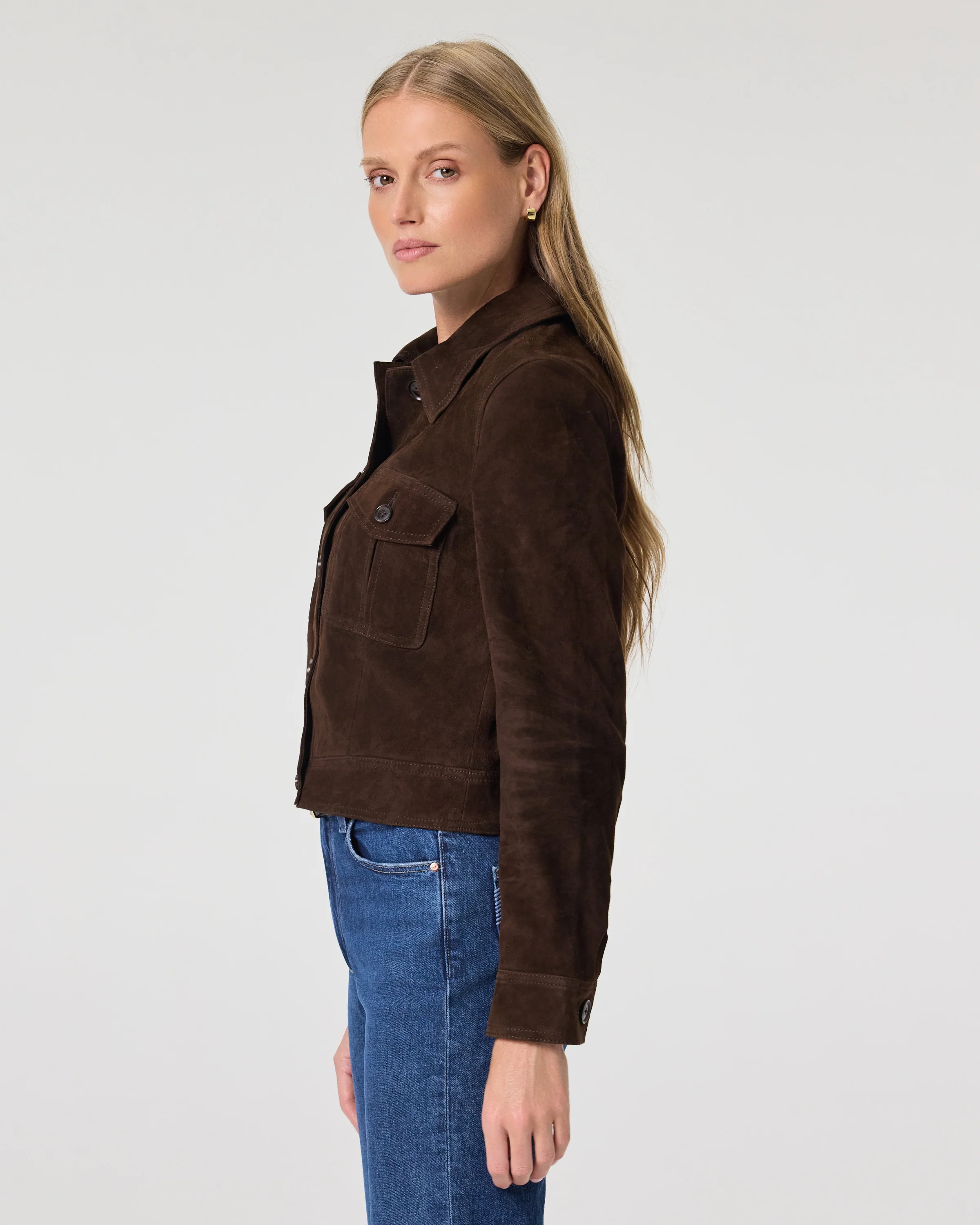 Feyd Jacket - Chocolate Brown Suede - Image 4