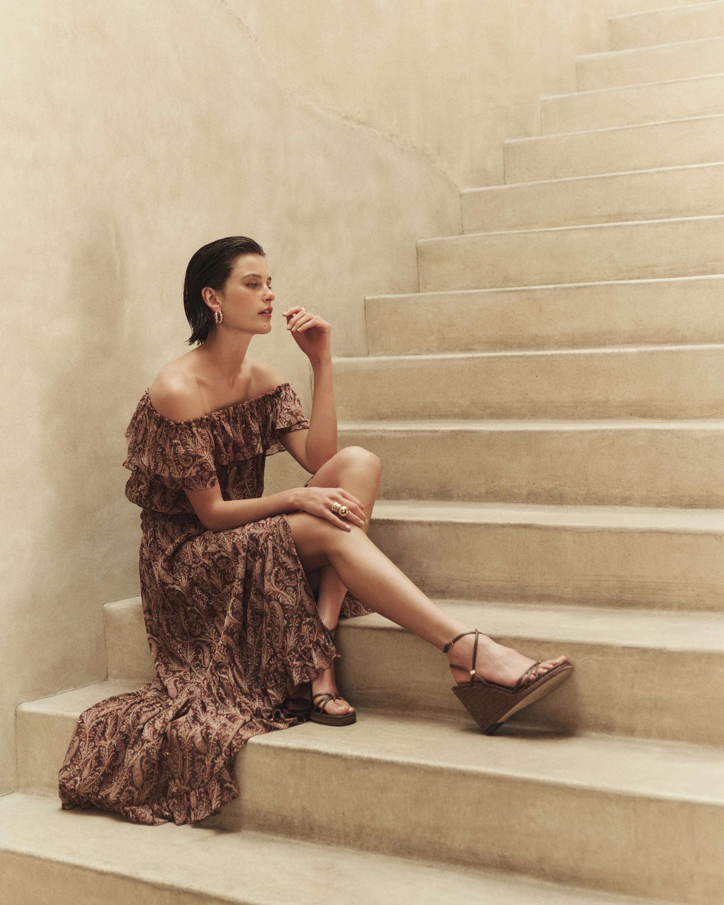 Kylen Wedge - Mahogany Leather - Image 7