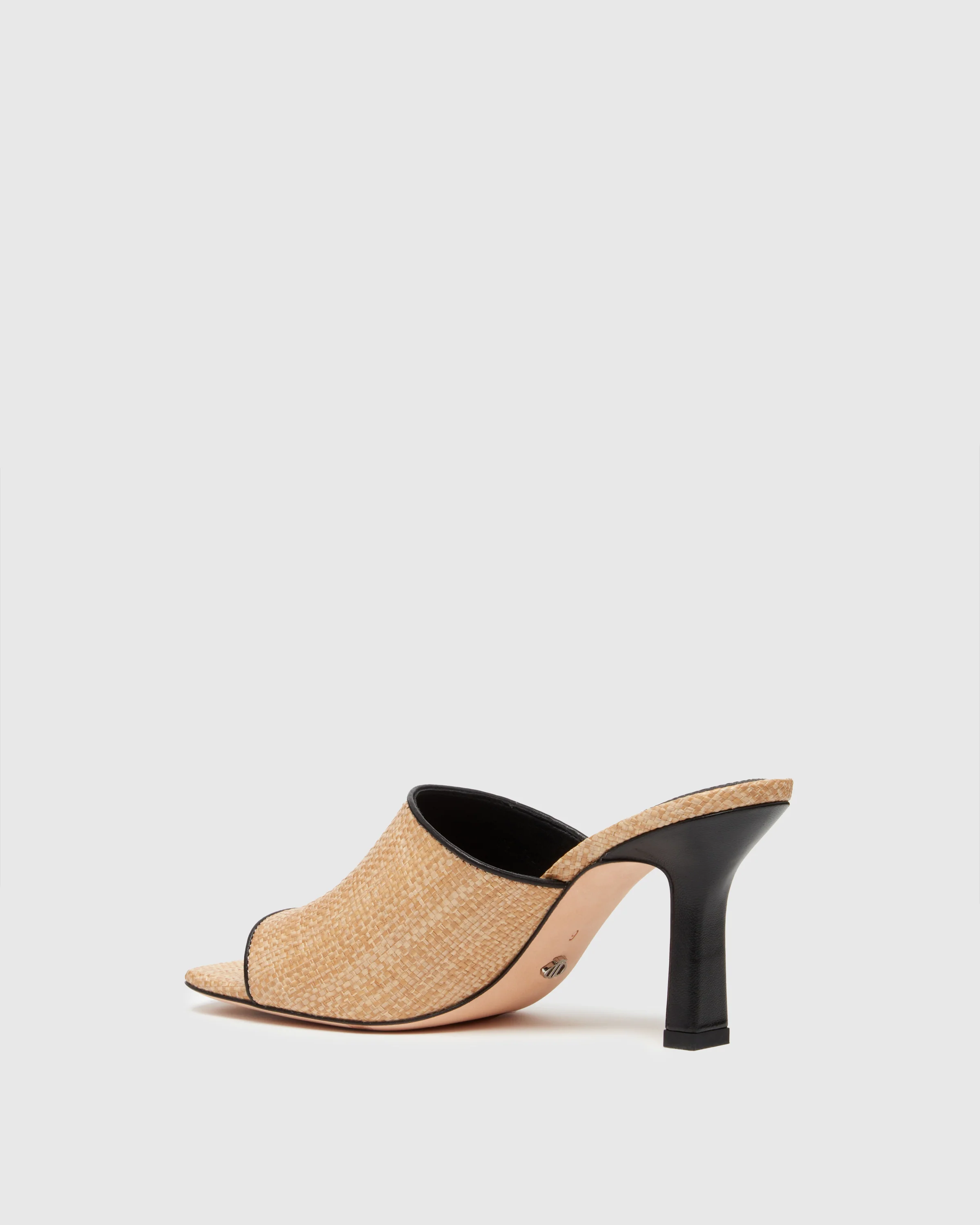 Louise Sandal - Natural/Black Raffia - Image 3