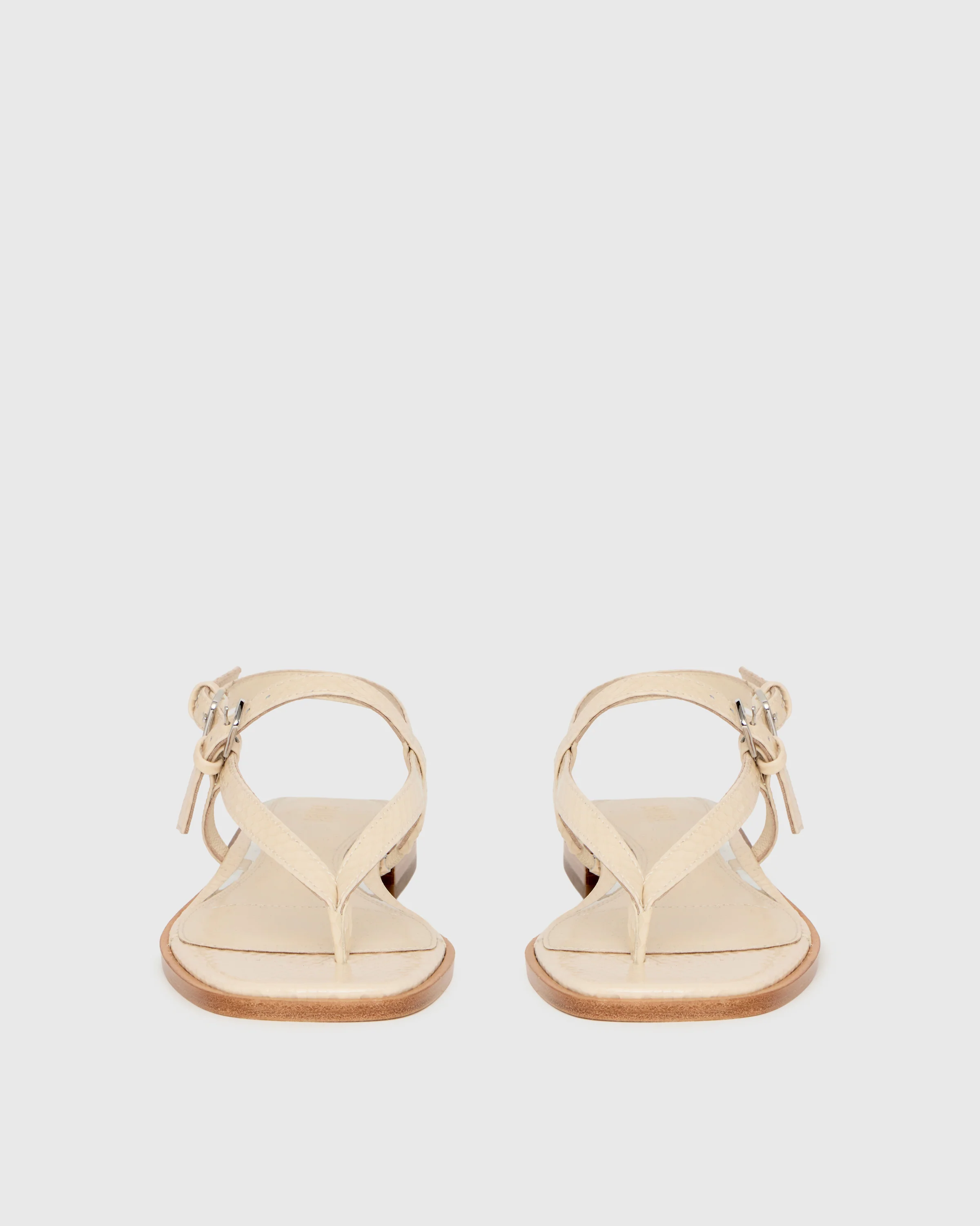 Regan Flat Sandal - Bone Snake Leather - Image 4