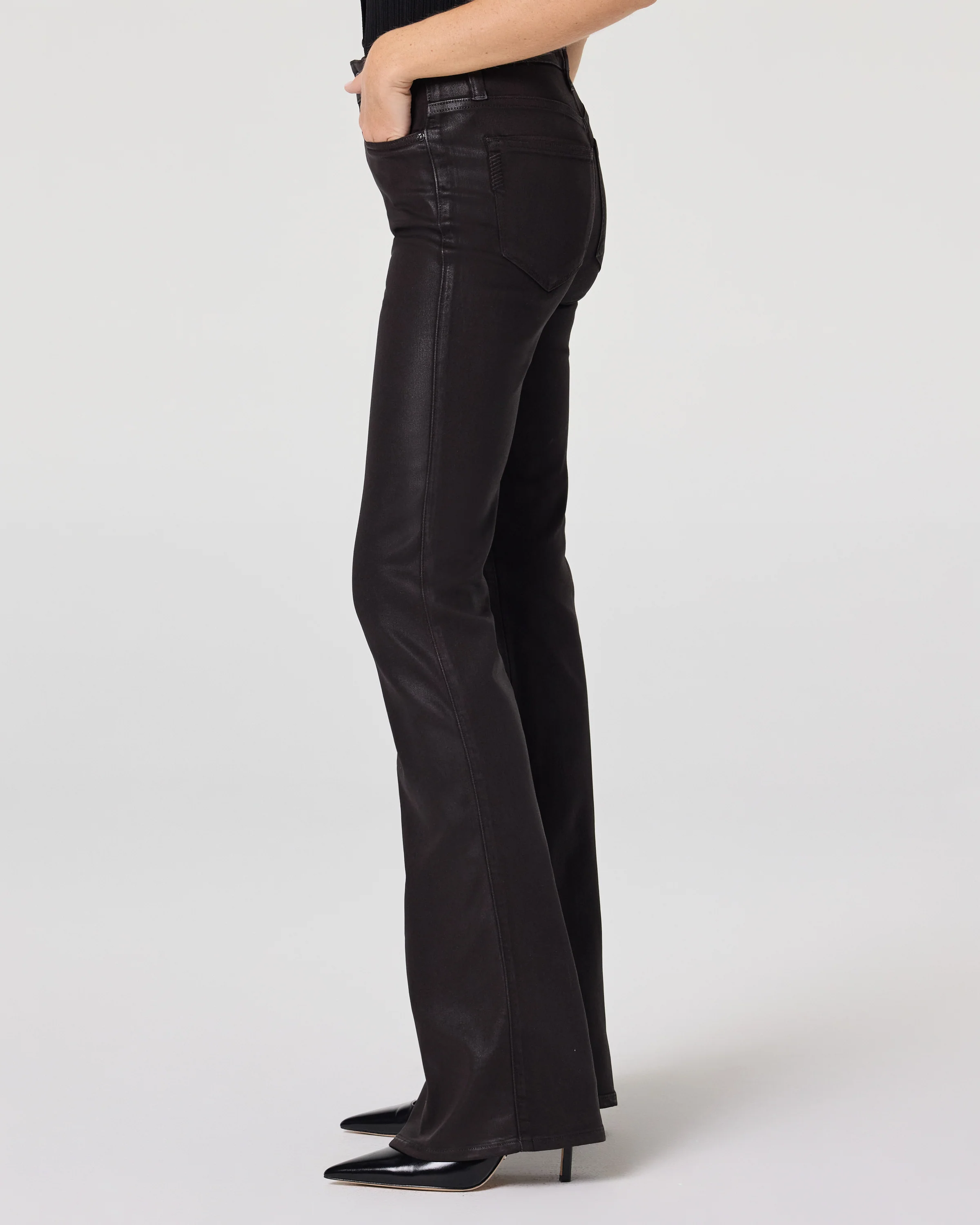 High Rise Laurel Canyon Bootcut Jean - Chicory Coffee Luxe Coating - Image 3