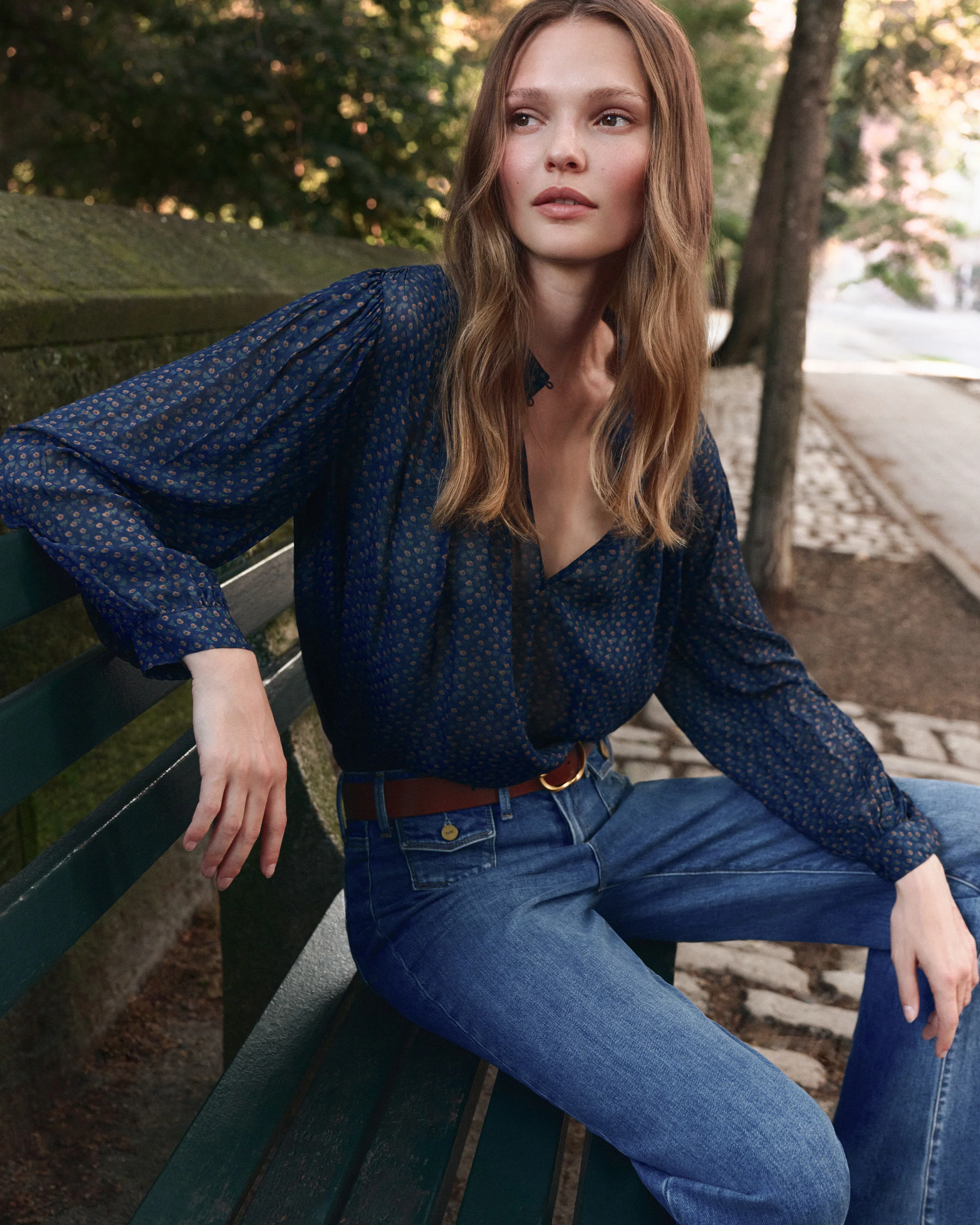 Bibiana Blouse - Navy Multi - Image 6