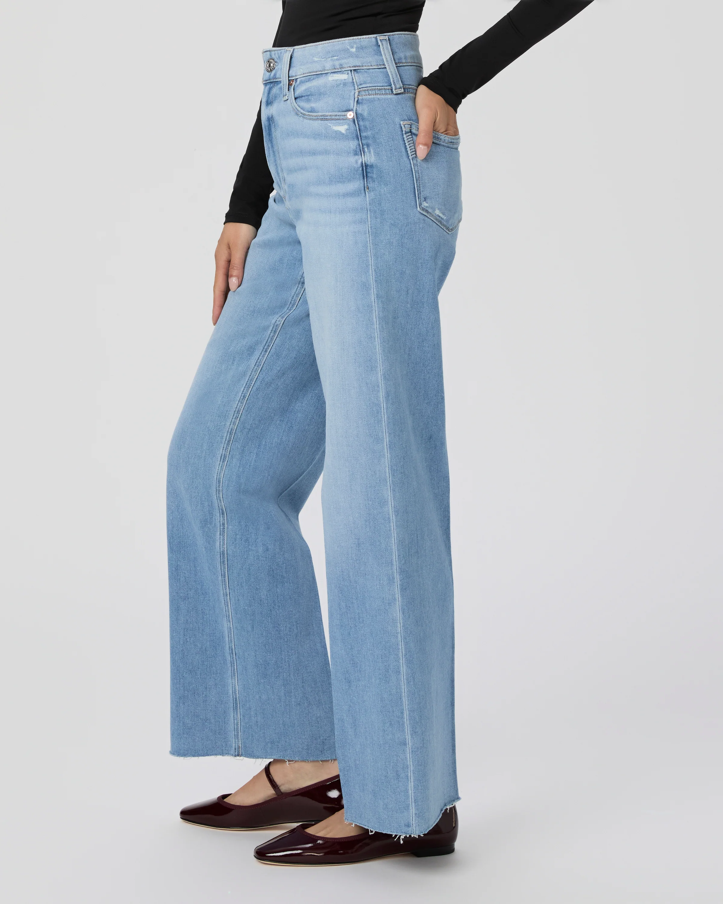 Anessa Petite 29 Inch Wide Leg Jean - Helena - Image 3