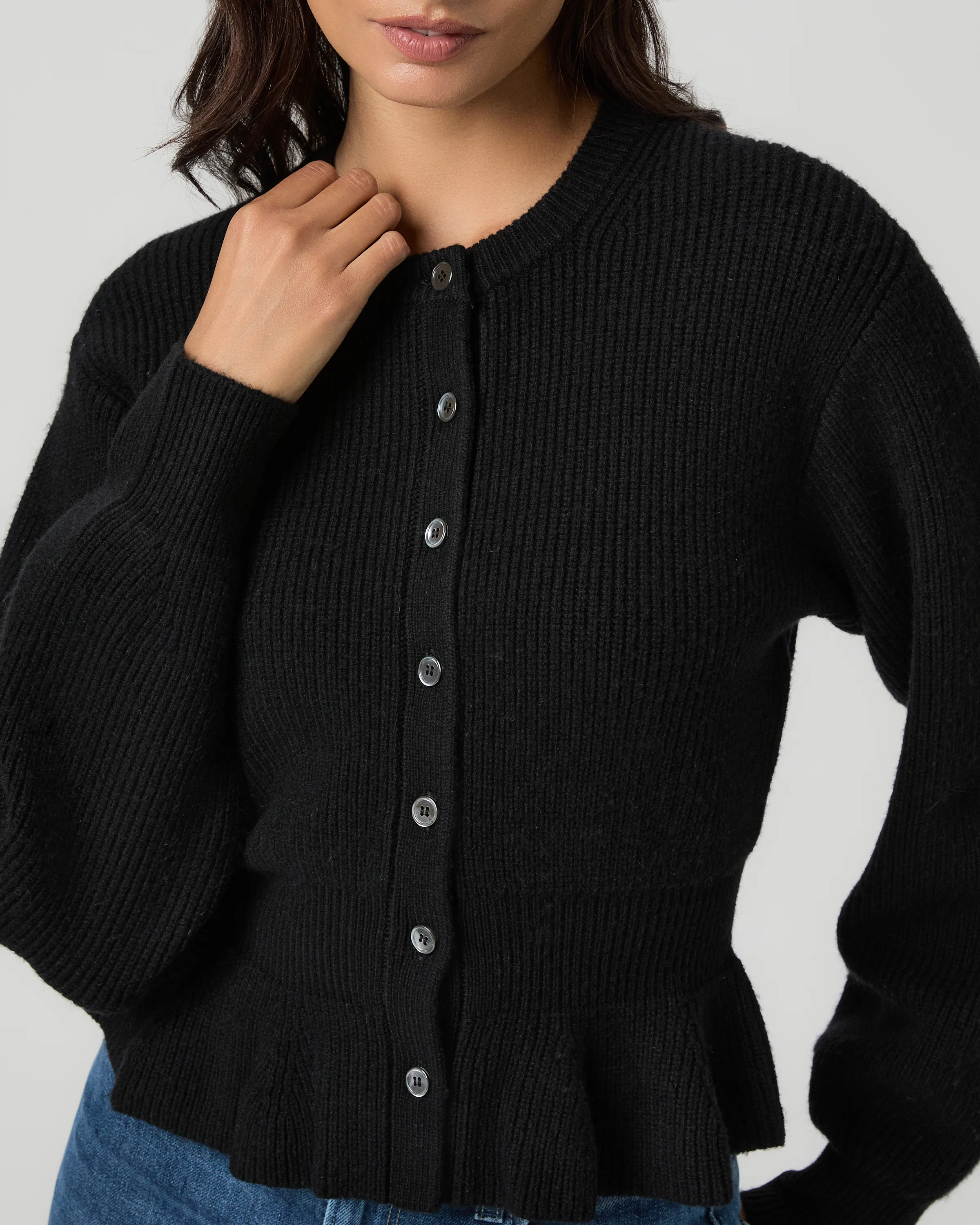 Roslin Cardigan - Black - Image 5