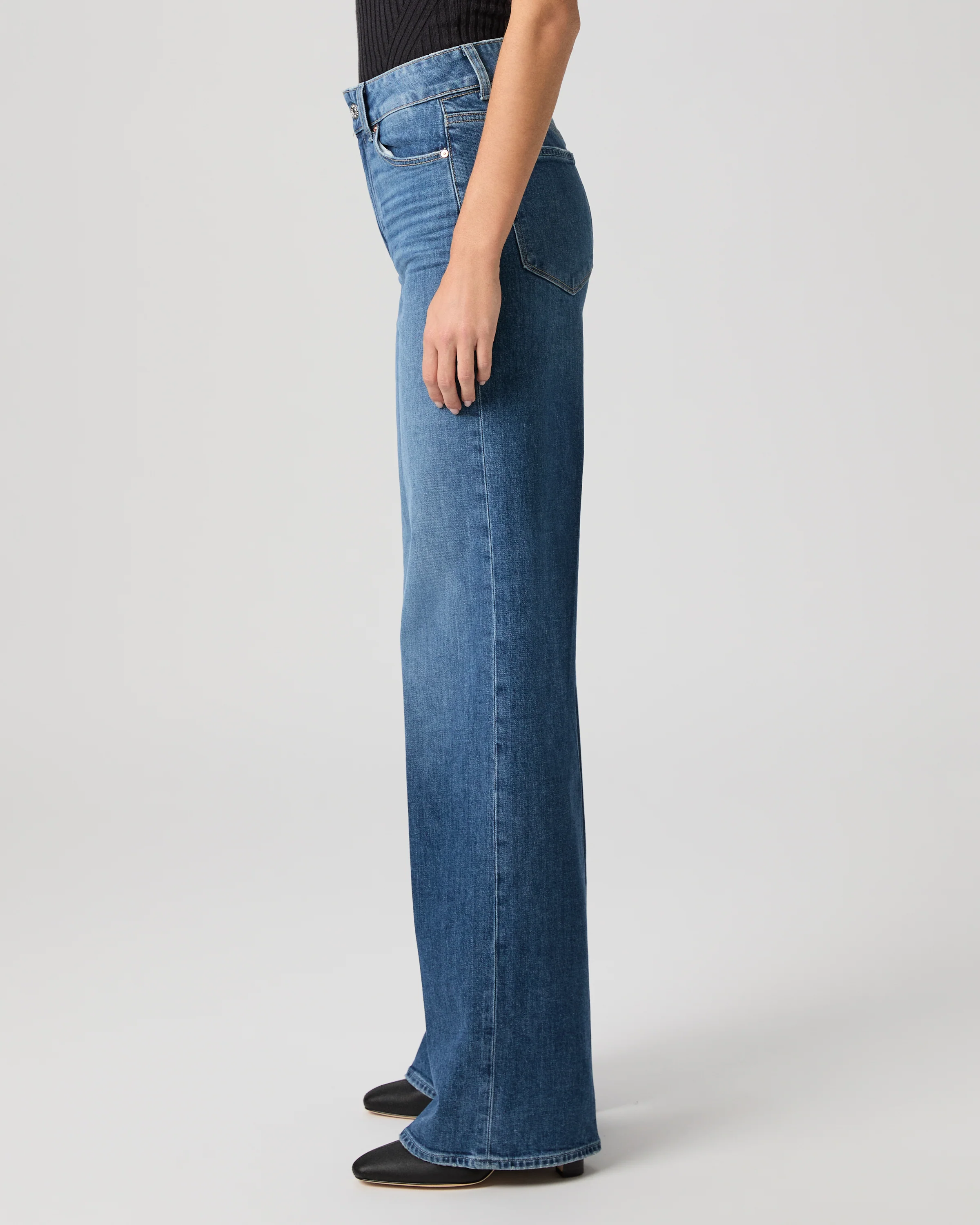 Sasha 32 Inch Wide Leg Jean - Stefania Distressed - Image 3
