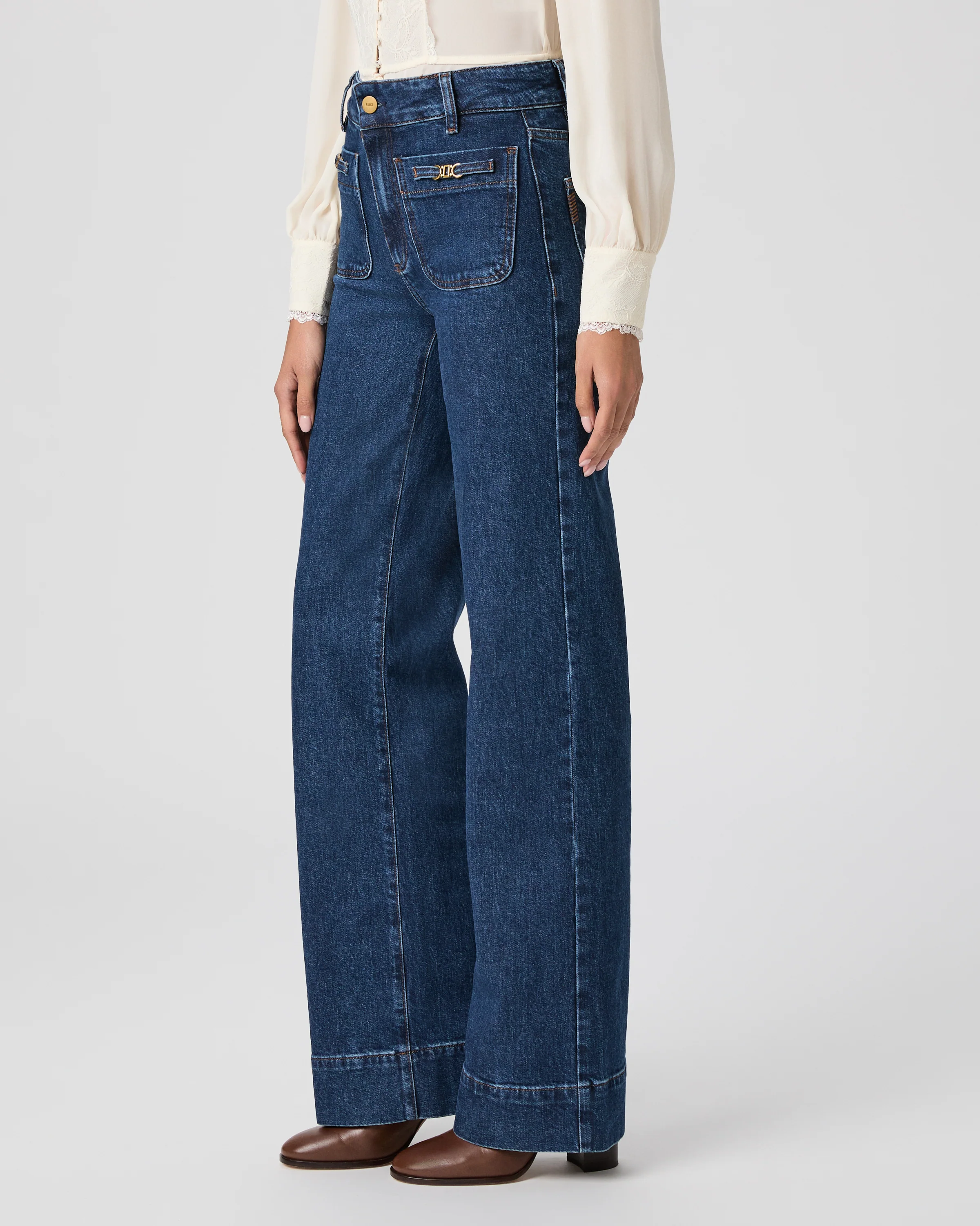 Sasha 32 Inch Wide Leg Jean - Enfield - Image 3
