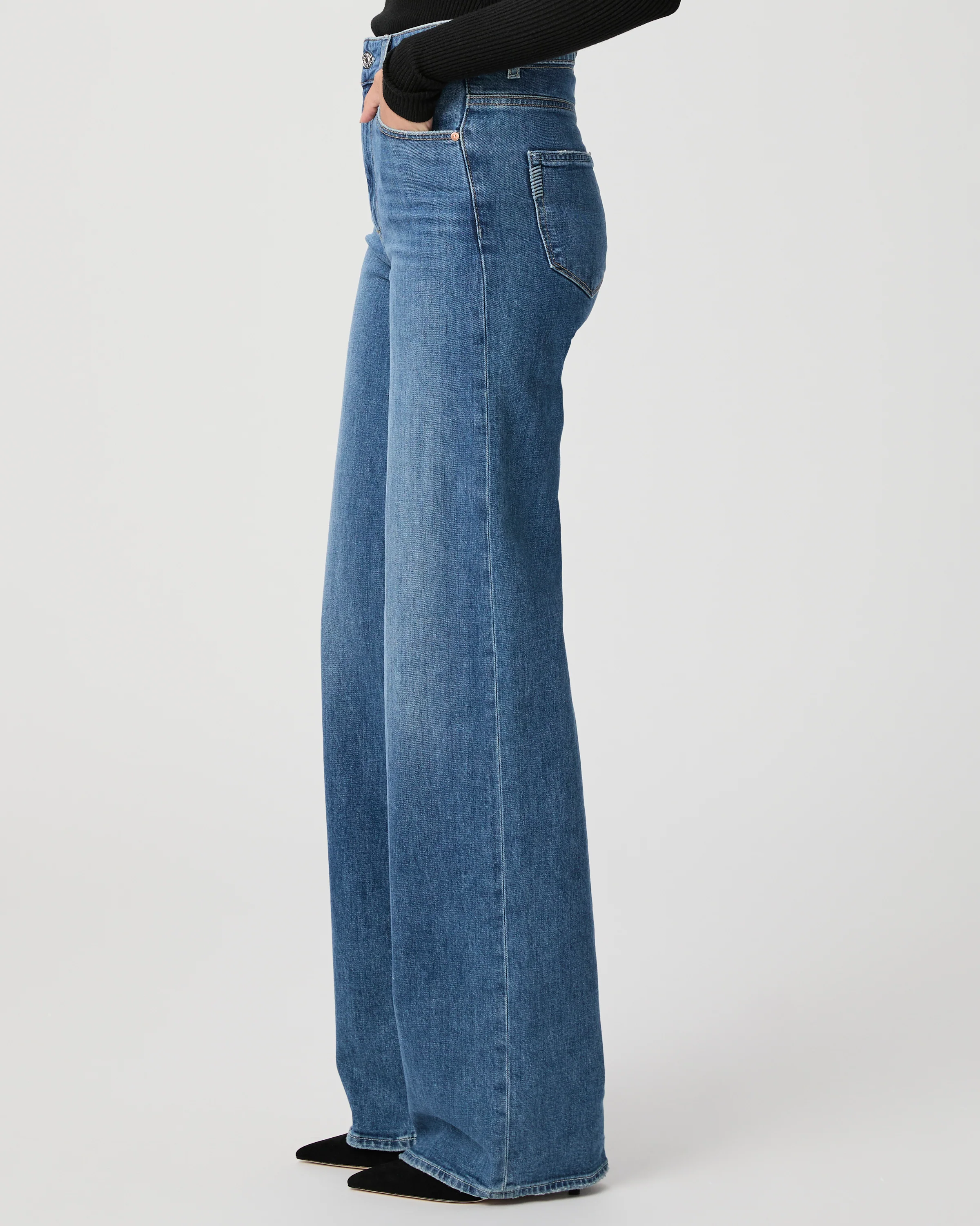 Sasha Wide Leg Jean - Stefania Distressed - Image 3