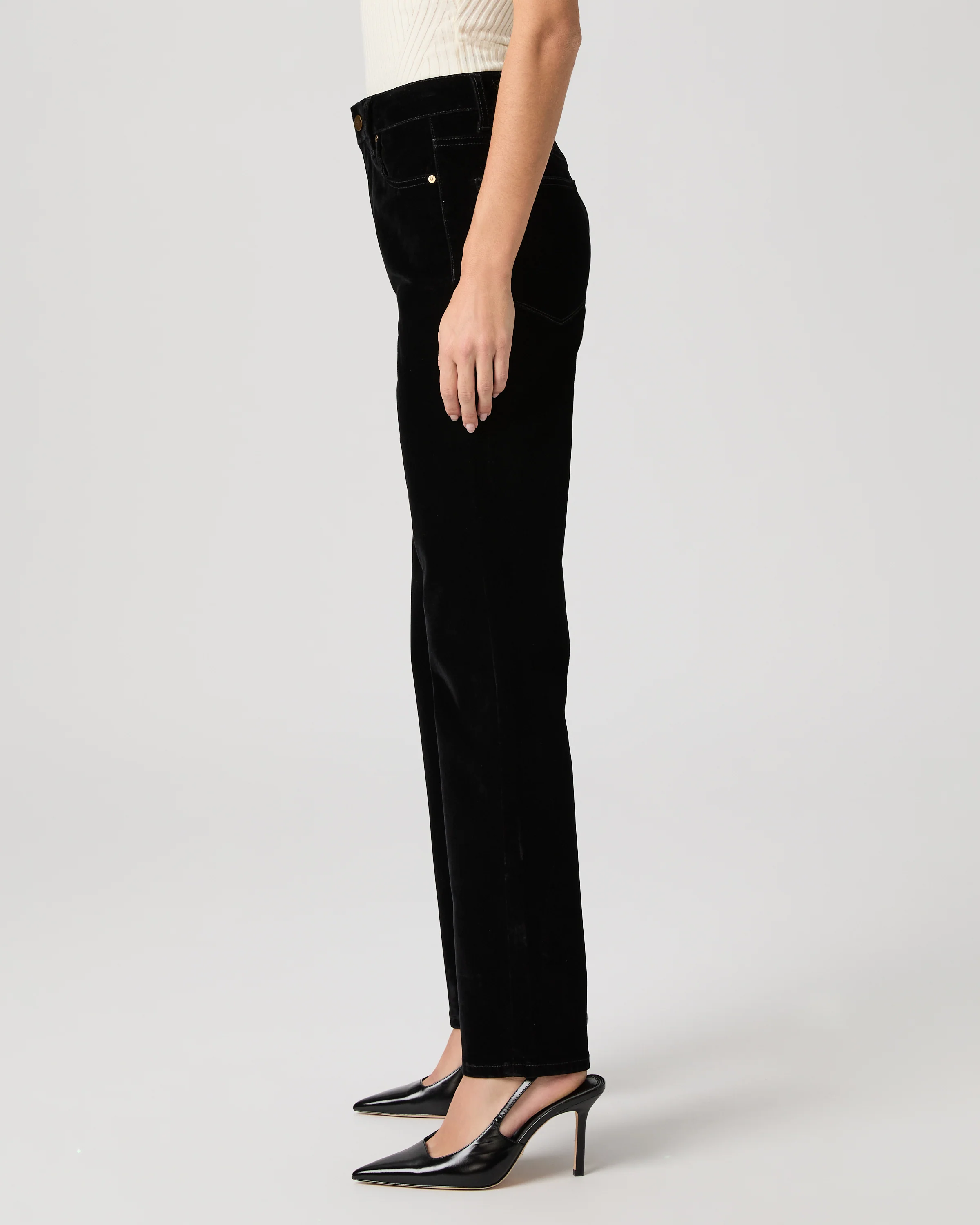 Stevie Straight Jean - Onyx Rich Velvet - Image 3